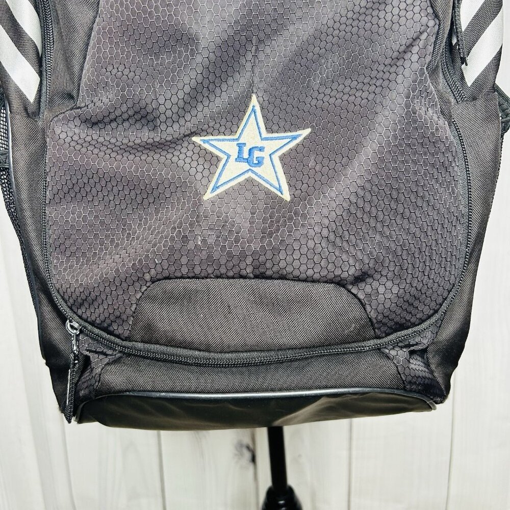 Adidas Black Solid Polyester Logo Medium Backpack… - image 3